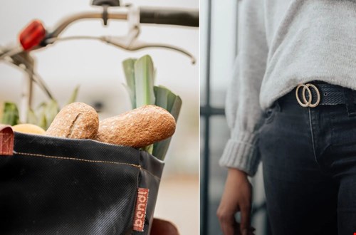 Stijlvolle tassen en riemen van oude materialen
