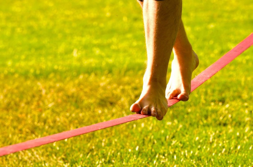 Slackline van Decathlon Slackline van Decathlon