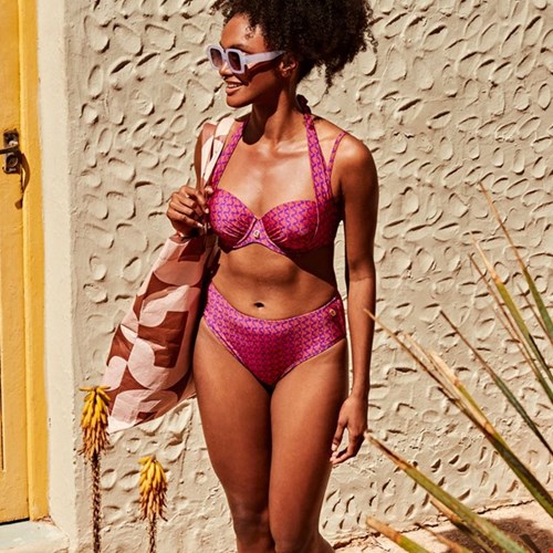 TC Beach multiway coral bikinitop