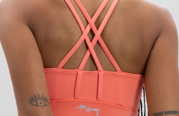 Criss cross bra Peach