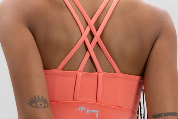 Criss cross bra Peach