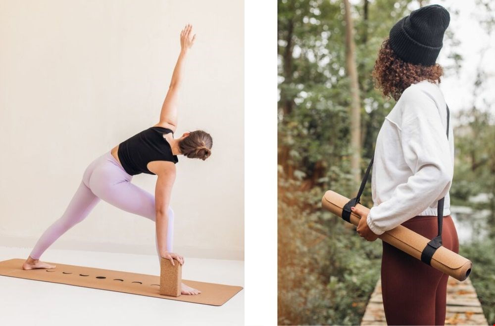 Superyoga travelmat van kurk Superyoga travelmat van kurk