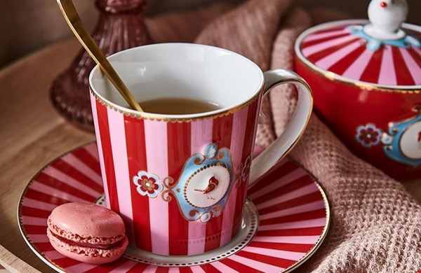 Mok Love Birds gestreept Mok Love Birds gestreept