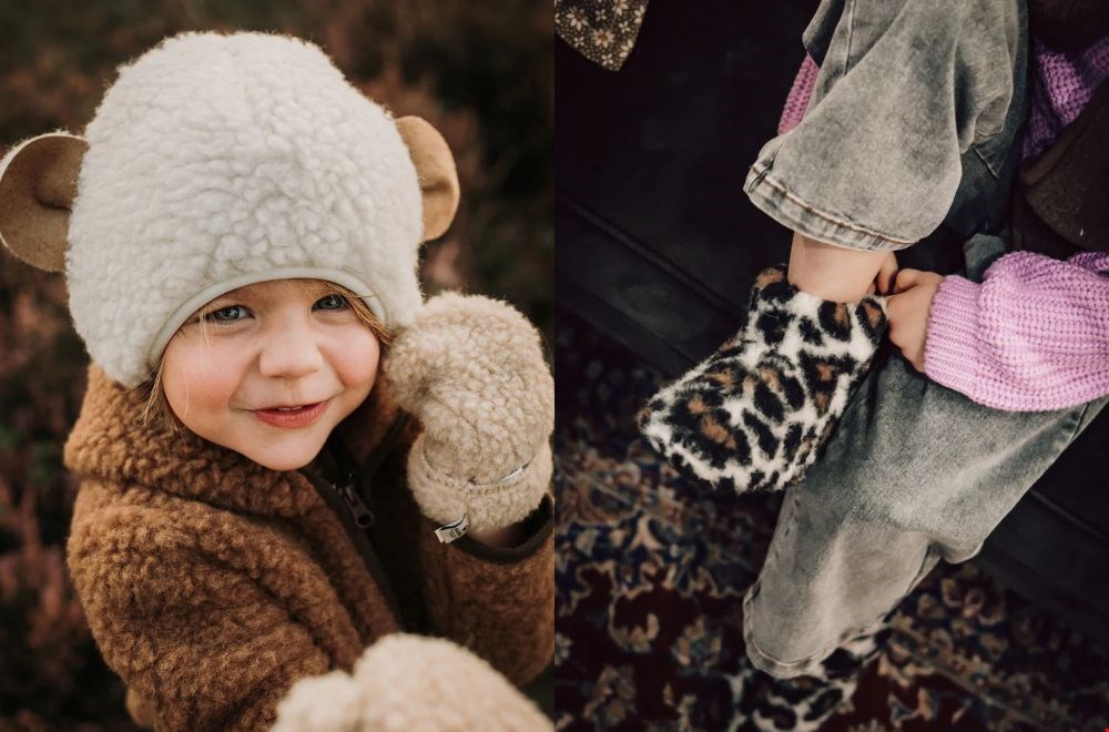 Wollen muts en sloffen van Alwero