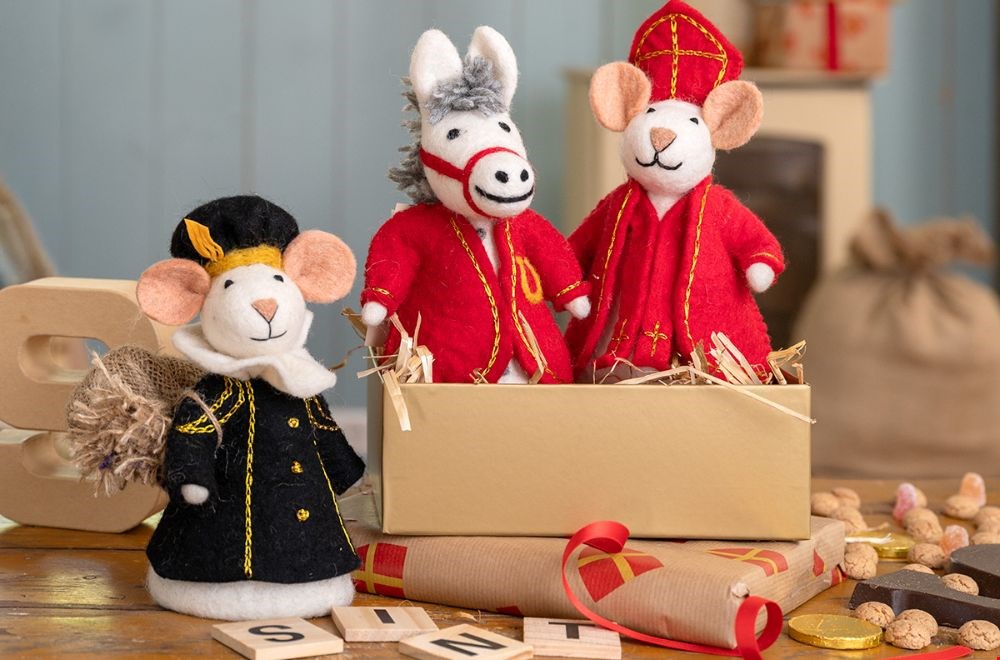 WIN een set van vijf Sint- en Pietermuizen t.w.v. € 84,75 van Sjaal met Verhaal!