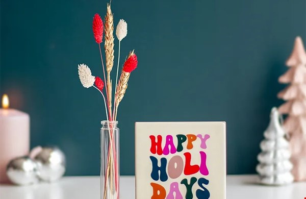 Tegeltje Happy. Holidays