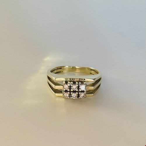 Vintage gouden ring met diamanten