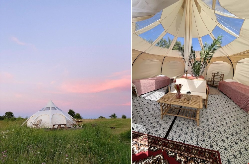 Deze slagroomtoef is een tent in het Deense Teglværkspladsen