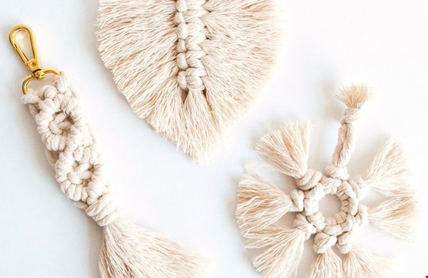 Macramé sleutelhangers pakket
