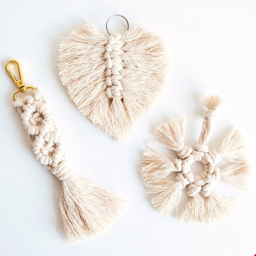 Macramé sleutelhangers pakket