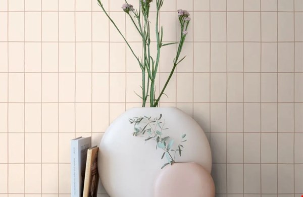 Tegeltjes beige en terracotta