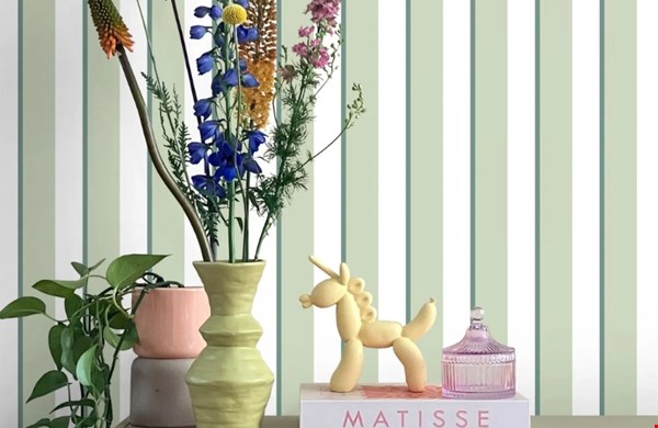 Strepen groen en wit