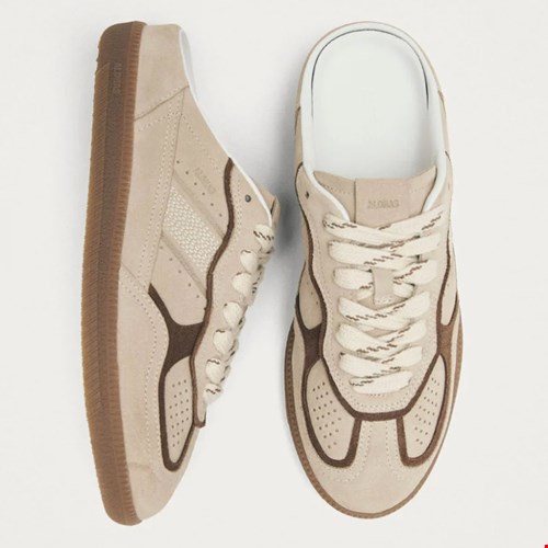Mule cream leather sneaker