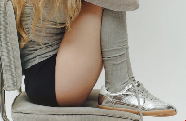 Rife shimmer silver sneakers