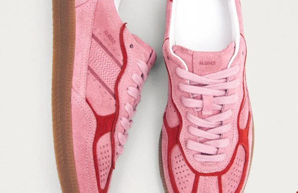 Rife sea pink leather sneakers