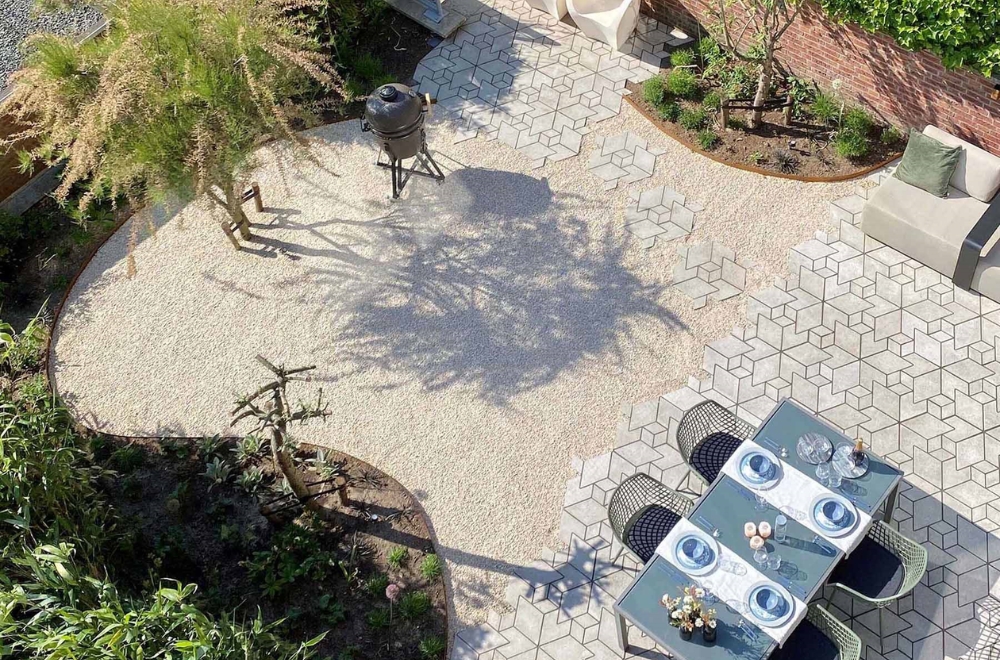 Cityscapes tuintegel