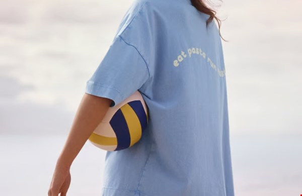 Oversized crew t-shirt cornflower blue