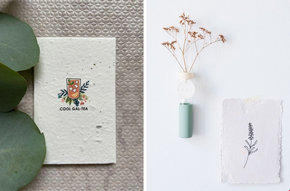Papier met bloemzaadjes en zelf papier scheppen met een DIY-set van Imakin