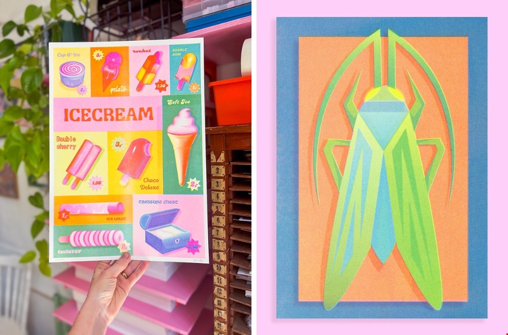 Risoprints van Ellis Tolsma voor Studio Misprint