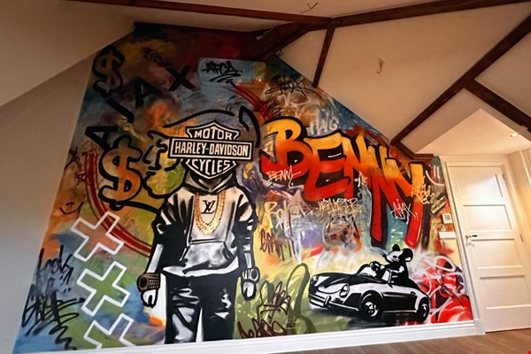 Graffiti geeft interieurs een unieke en persoonlijke uitstraling