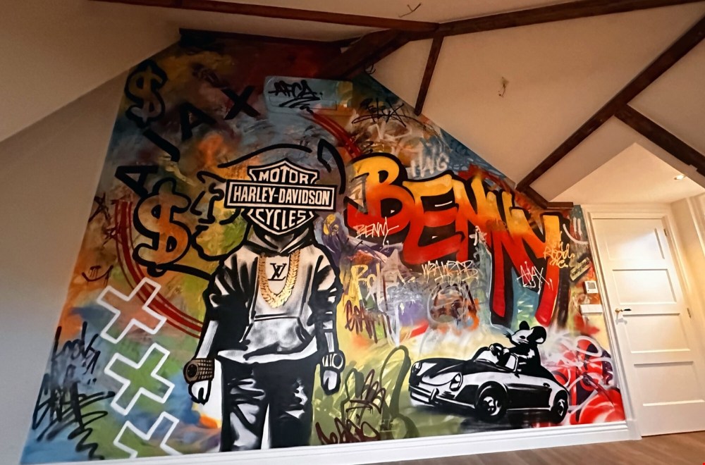 Graffiti geeft interieurs een unieke en persoonlijke uitstraling