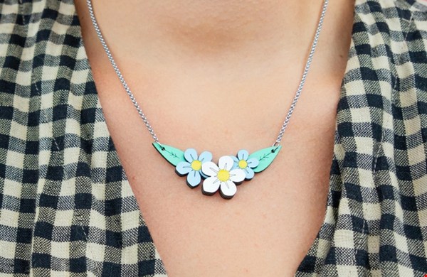 Vergeet-me-nietje ketting
