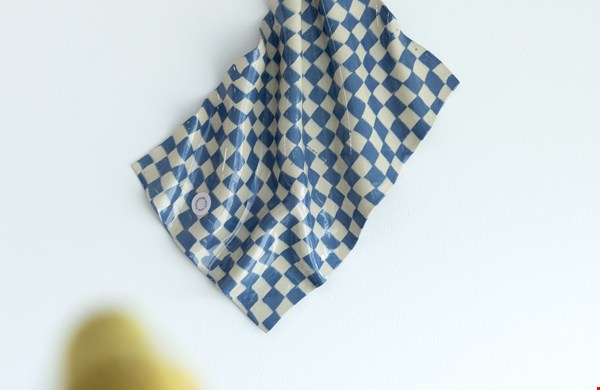 Lapje blauw geblokt