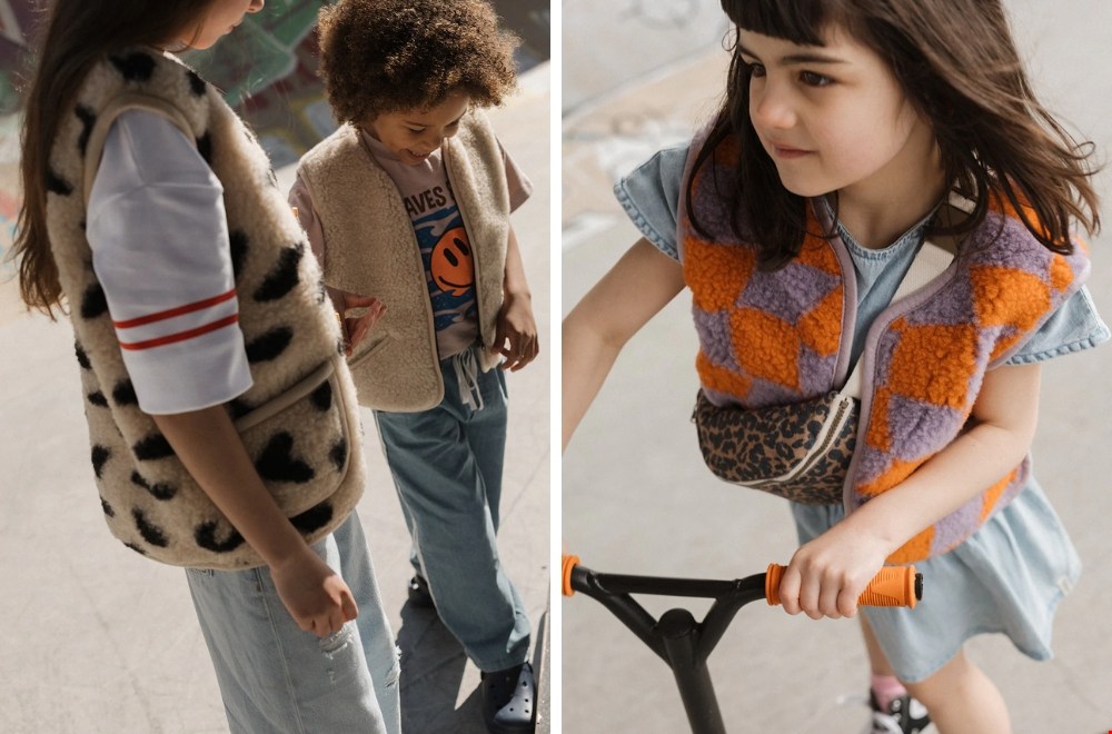 Wollen kids gilet van Alwero voor frisse zomerdagen
