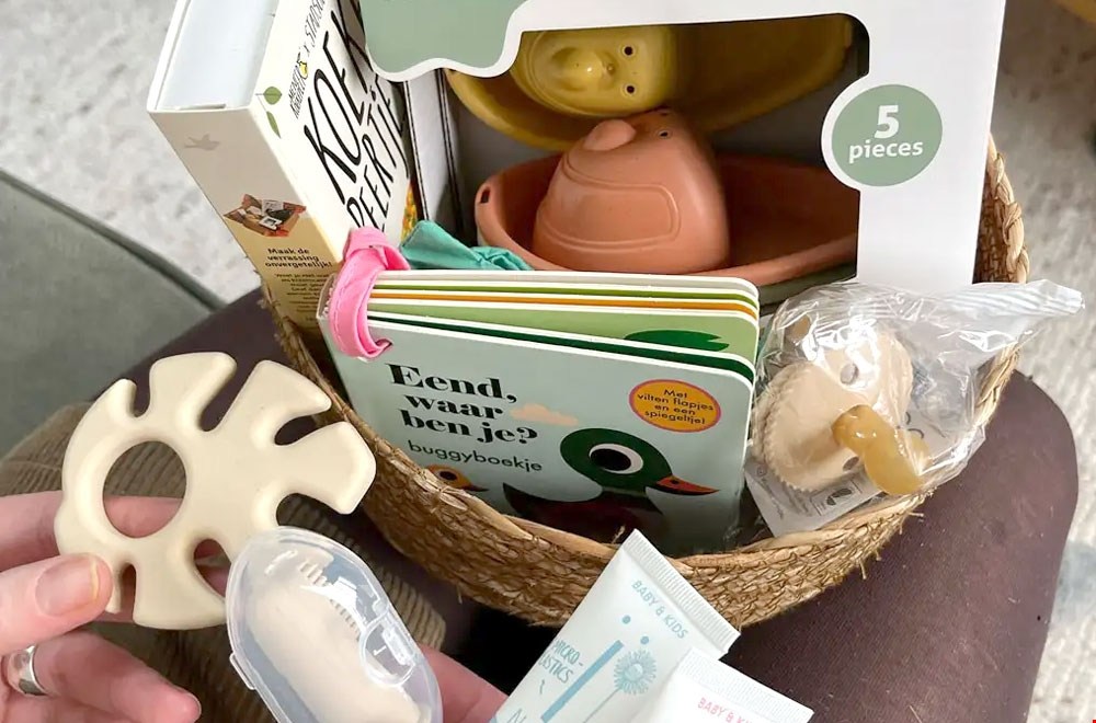 Duurzame kraamcadeaus en cadeaupakketten van Meneer Koekepeer