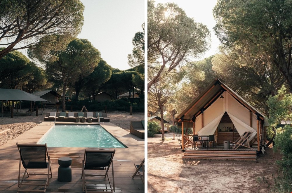 Glamping tussen pijnbomen bij Cádiz Glamping in Zuid-Spanje vlak bij de Atlantische kust