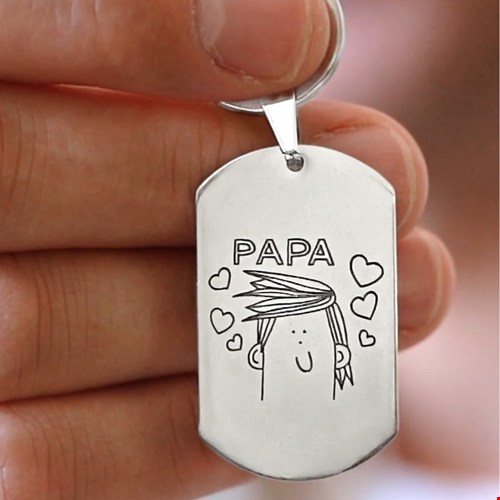 Sleutelhanger met tekening