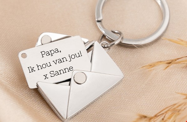 Sleutelhanger met brief