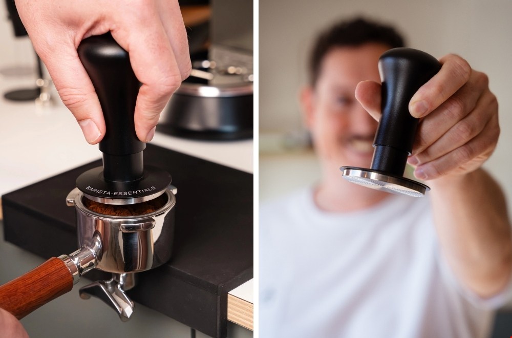 gekalibreerde tamper van Barista Essentials voor thuisbarista