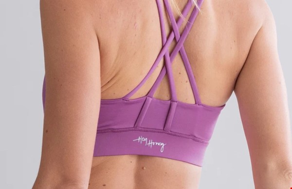 Criss Cross Bra Purple