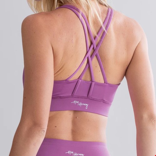 Criss Cross Bra Purple