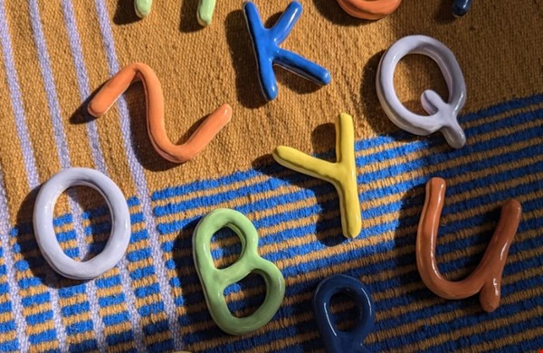 Ceramic wall letters