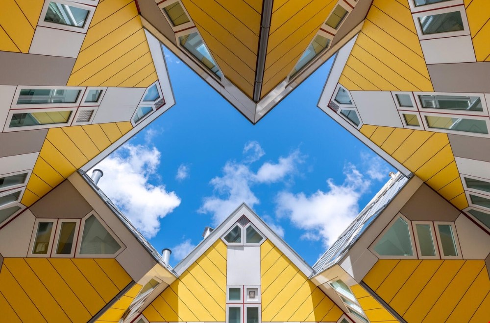 Cube Studio in Rotterdam, een bijzonder verblijf in de iconische kubuswoningen van Piet Blom.