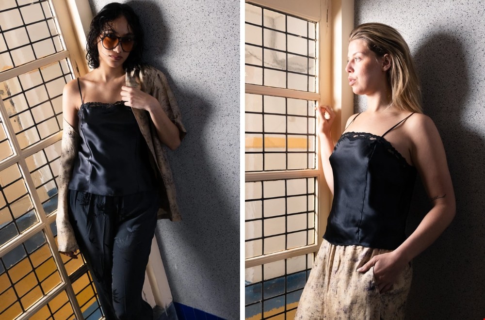Vintage zijden tops, slip dresses en luxe setjes van el.résidu