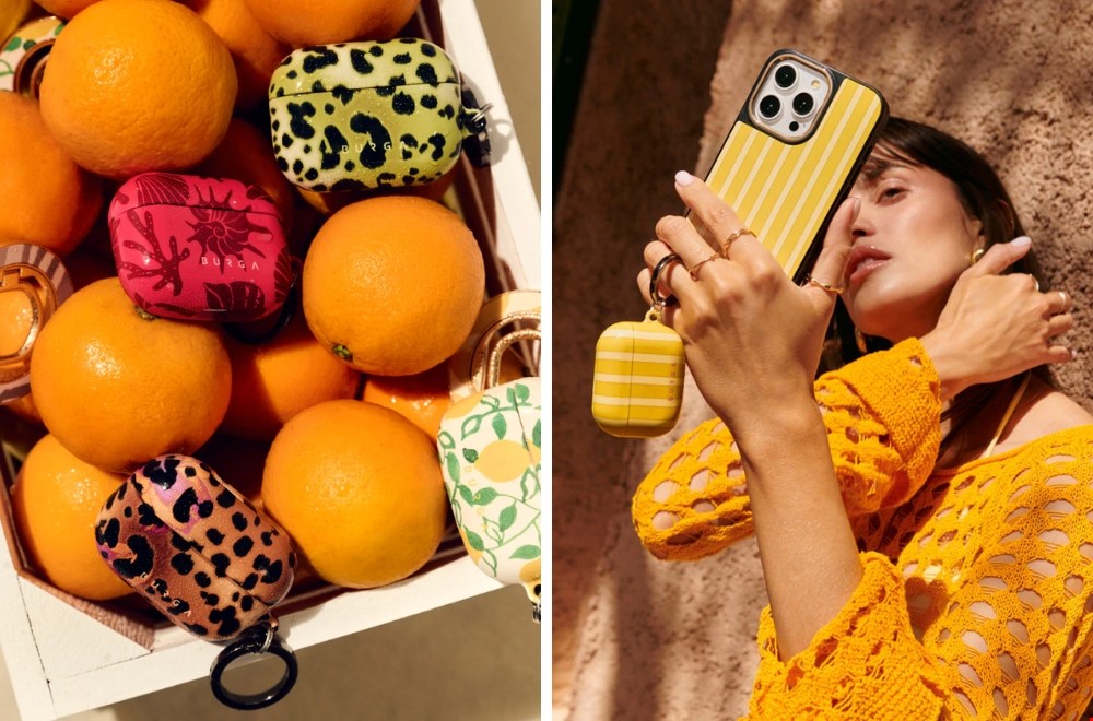 AirPods-case met kleurrijke print van Burga
