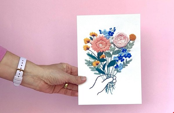 Kaart bosje bloemen