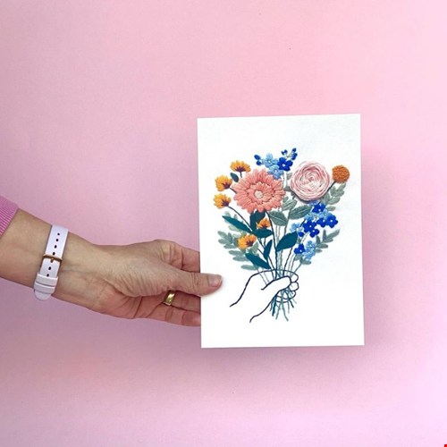 Kaart bosje bloemen