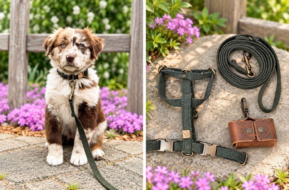 Handgemaakte hondenaccessoires en puppyset van Cooper & Quint
