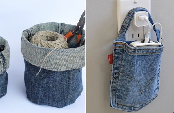 Kijk. Allemaal gemaakt van denim! Kijk. Allemaal gemaakt van denim!