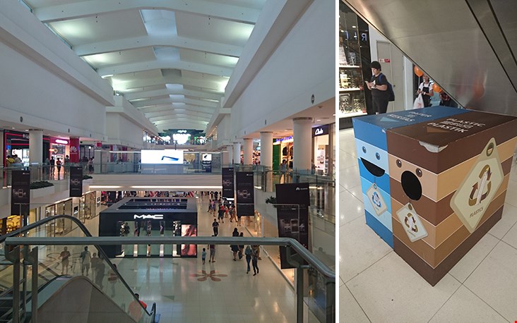 Enorme mall mét afvalscheidingsstation Enorme mall mét afvalscheidingsstation