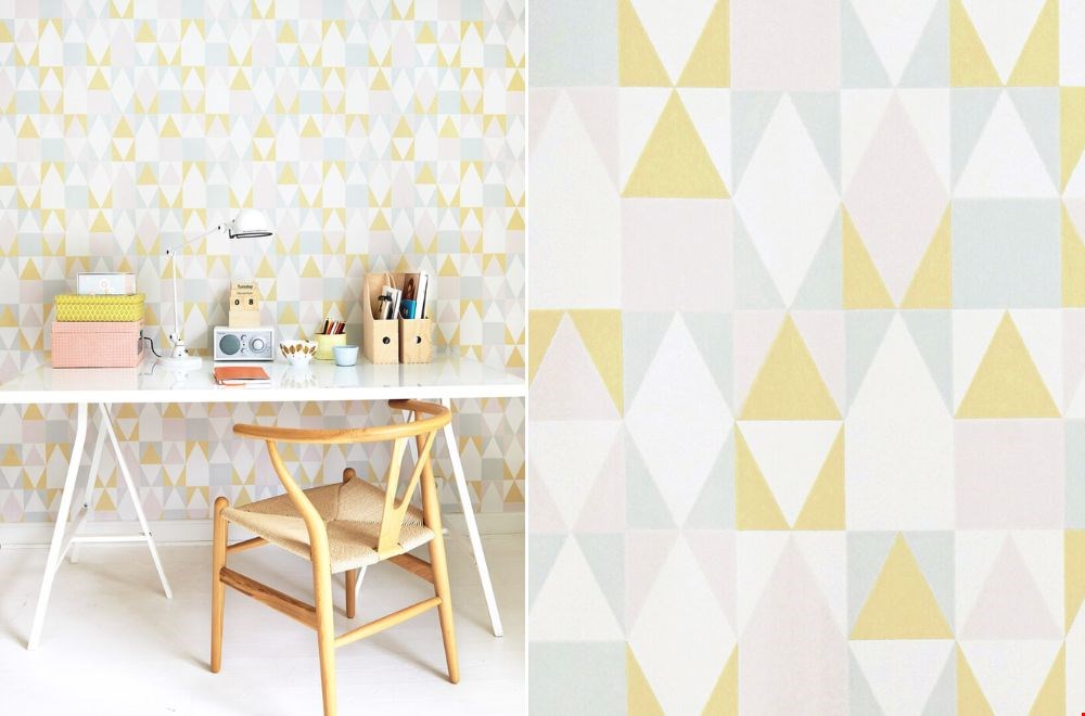 Geometrische vormen behang Geometrische vormen behang