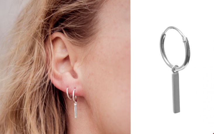 Bar hoops silver Bar hoops silver
