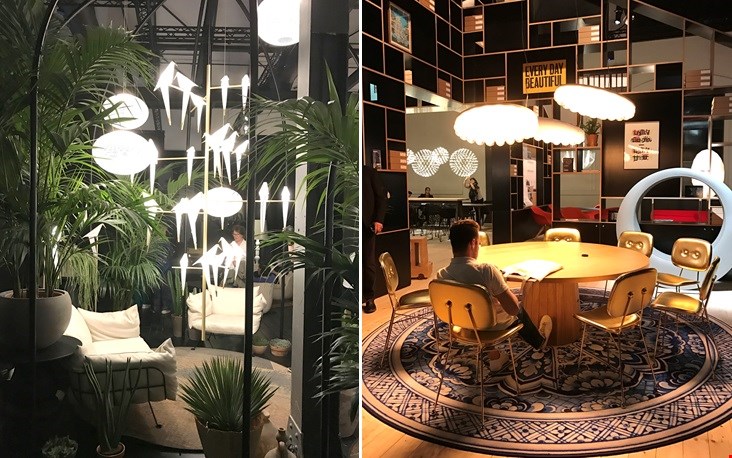 Het merk Moooi had een overweldigende presentatie Het merk Moooi had een overweldigende presentatie