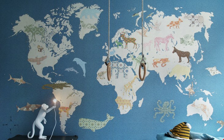 wereldkaart met dieren wereldkaart met dieren