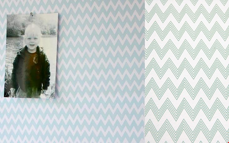 Leuk behang in mint Leuk behang in mint