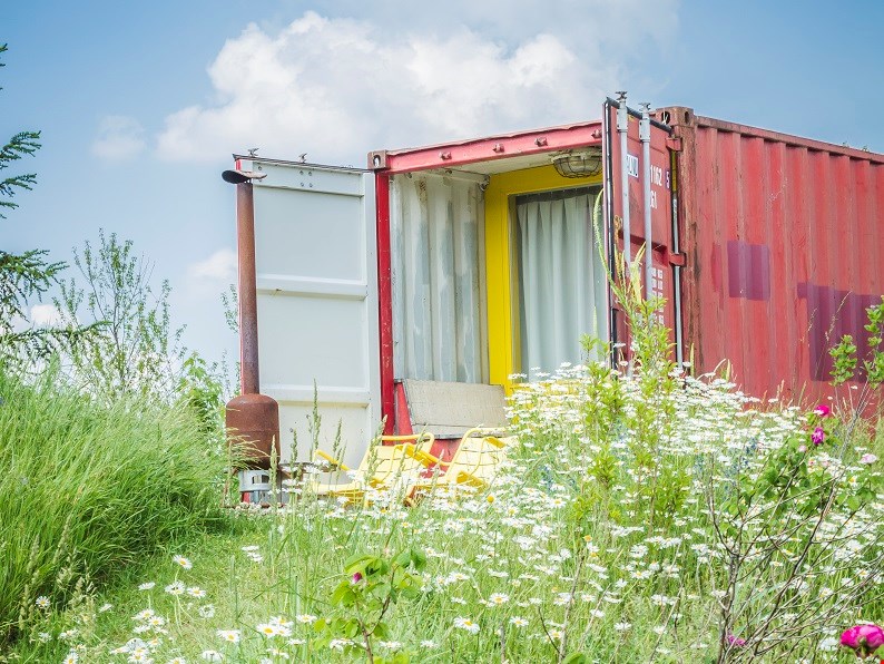 Slapen in een zeecontainer Slapen in een zeecontainer